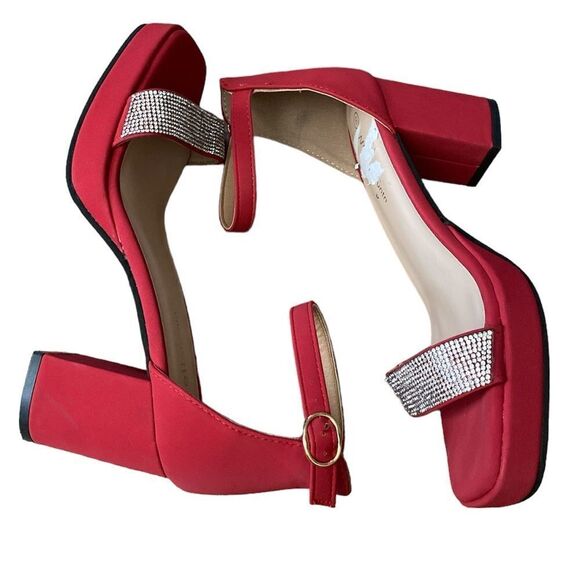 Red Rhinestone heels - Picture 5 of 7